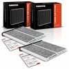 A-Premium - Filtro de aire de cabina de 2 piezas