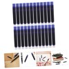 Operitacx 1 Set 200pcs Black Ink Fountain Ink Pen Refills
