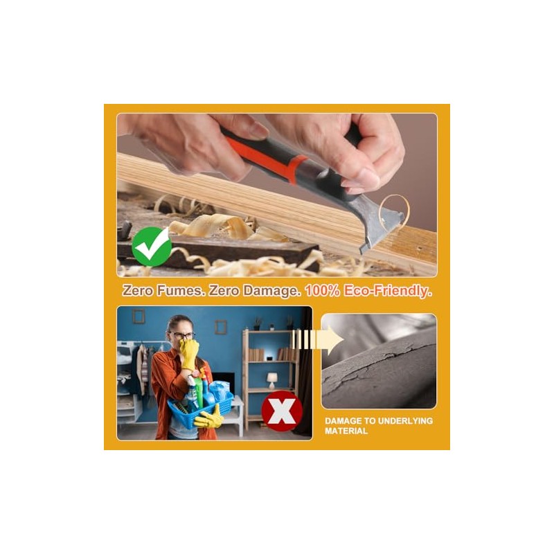 Heavy-Duty Carbide Scraper Tool, 2.5" Blade for Removing Paint, Adhesive,