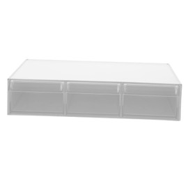 LALAFINA Document Organizer Stackable Storage Drawers Collapsible Box Desk Plastic Organize