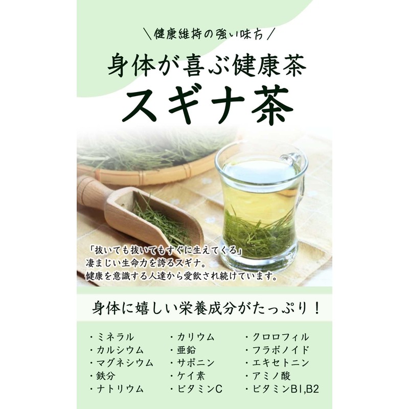 Natural Feast Horsetail Tea Bag Made in Japan Cedar Green
