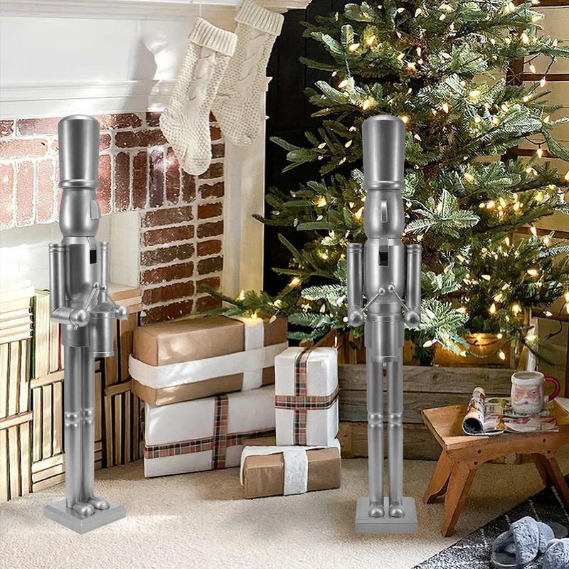 Jeco Inc. 36 inch Wooden Silver Soldier Drummer Nutcracker