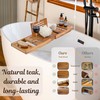 Perfnique Bathtub Tray, Teak Bath Tub Tray, Wood Bath Caddy,