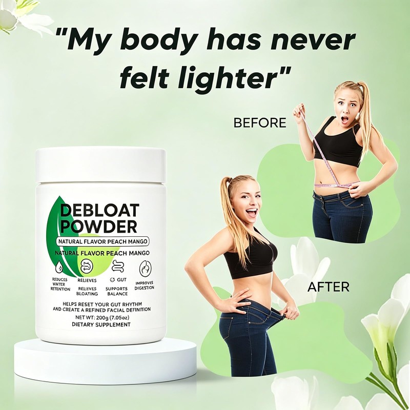 Debloat Powder - Peach Mango Flavor, 200g / 7.05oz