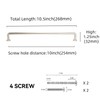 POVEFONK 6 Pack 10 inch(254mm) Brushed Satin Nickel Kitchen Cabinet