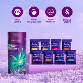 BodyRefresh Shower Steamers Birthday Gifts for Women - 8 Pack Shower Bombs with Essential Oils for Self Care, Valentines Day Gift for Her Him, Gifts for Mom Men