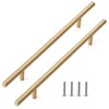SNOMEL 2 Pack 9.6 Inch Length Kitchen Cabinet Handles Gold,