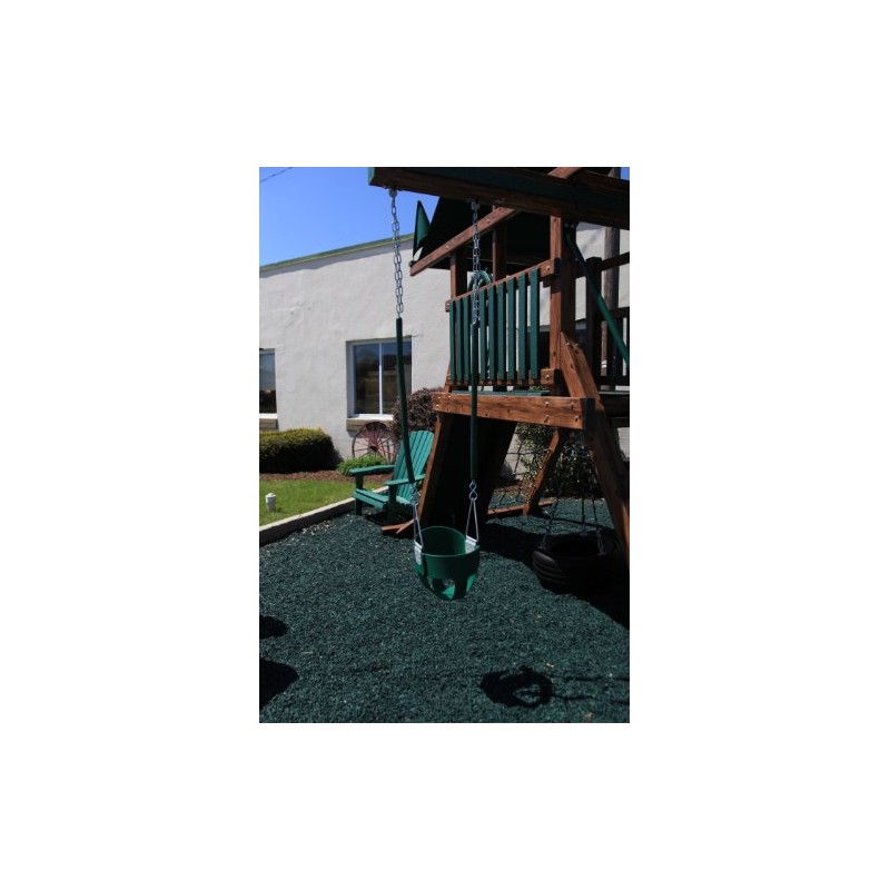 Swing Kingdom Green Rubber Infant Swing
