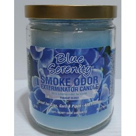 Smoke Odor Exterminator 13oz Jar Candle, Blue Serenity Three Pack.