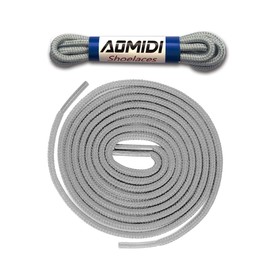AOMIDI 2 Pair Shoelaces Round Athletic Shoes Lace for Boot Laces Shoelaces and Multiple Shoe Types Replacements(40" inches (102 cm), Gray)