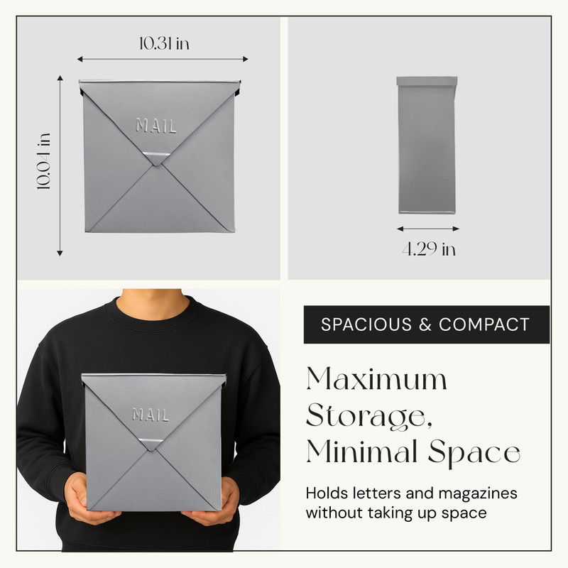 NACH Mailboxes for Outside Wall Mount, 10 x 10 x