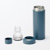 Mujinrushi Stainless Steel Carbonation-Safe Insulated Bottle - Dark Blue 600mL