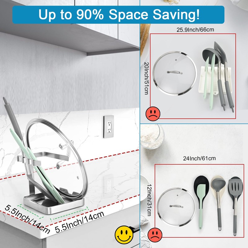 SOLEADER Vertical Spoon Rest and Lid Stand for Stove Top