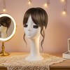 Flufymooz Clip in Bangs,12 Inch French Bang Fringe with Temples