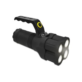 Eaxus LED Hand Spotlight with Handle, Searchlight / Work Light with Very High Luminosity. Up to 200 m Range, 3 Light Modes, 8-10 Hours Operating Time.