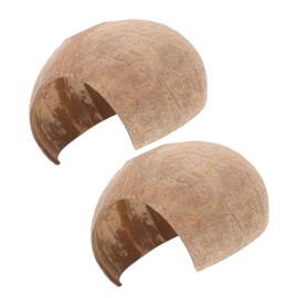 SUPVOX 2 Pcs Spider Coconut Shell Shelter - Aquarium Shrimp Caves, Reptile Snake Hide, Crab Hideout, Turtle Rest Hut, and Snail Climber Toys for Fish Breeding Habitat Decoration