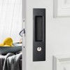 HOCONNIE Pocket Door Handle with Key Sliding Door Lock Keyed