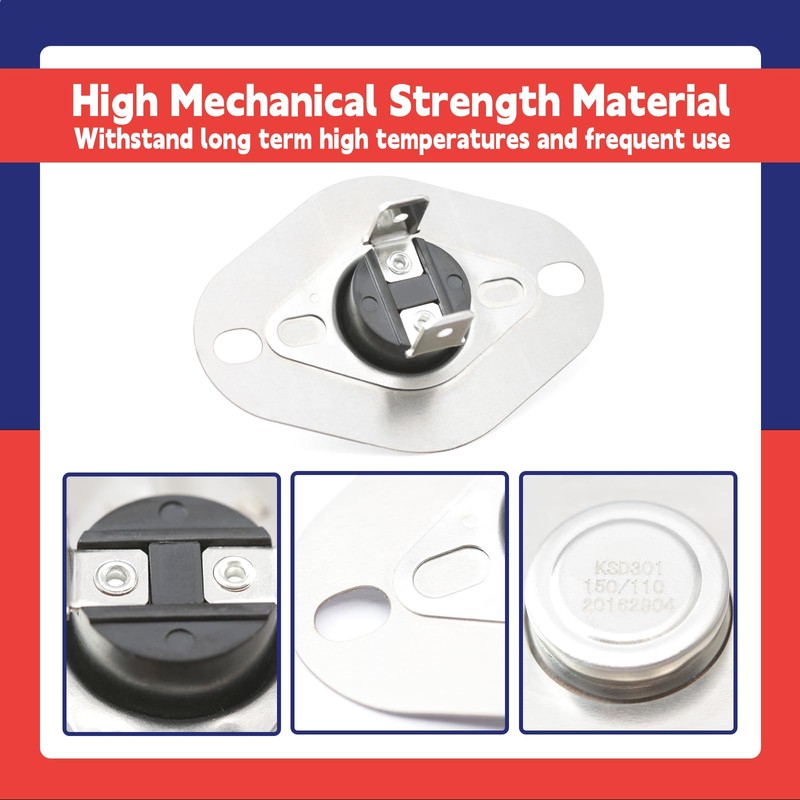 Dusledel 20162904 Primary Limit Switch 150°/110°Replacement for Goodman Furnace Replace