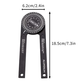 Miter Saw Protractor,Aluminum Angle Finder,7 Inch Mitre Saw Protractor Tool,360° Protractor Digital Gauge Featuring Precision for Inside Outside Corner,Woodworking,Carpenters,Plumbers,Building Trades