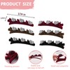 Heart Braided Hair Clips for Women Red Brown Black Hair
