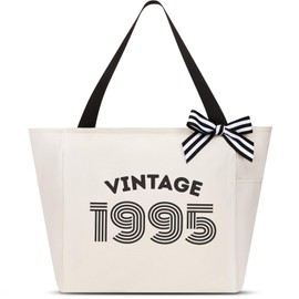 Vavabox 30th Birthday Gifts For Women,Unique 30 Years Old Tote Bag,Vintage 1995 Handbag Gifts For Her Mom Wife Aunt Sister Friend