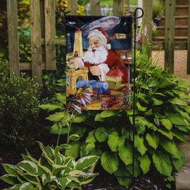 Caroline's Treasures PJH3023GF Santa Claus Tin Toy Time Garden Flag Mailbox Flag Decorative Yard Flag Banner Outside Patio Artwork Yard Flower Beds, Garden Size, Multicolor