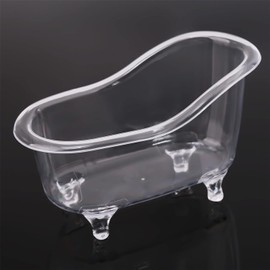 Clear Mini Bathtub Sundries Storage Box Jewelry Storage Box Makeup Organizer Container Desktop Storage, Home Drawer Organizers