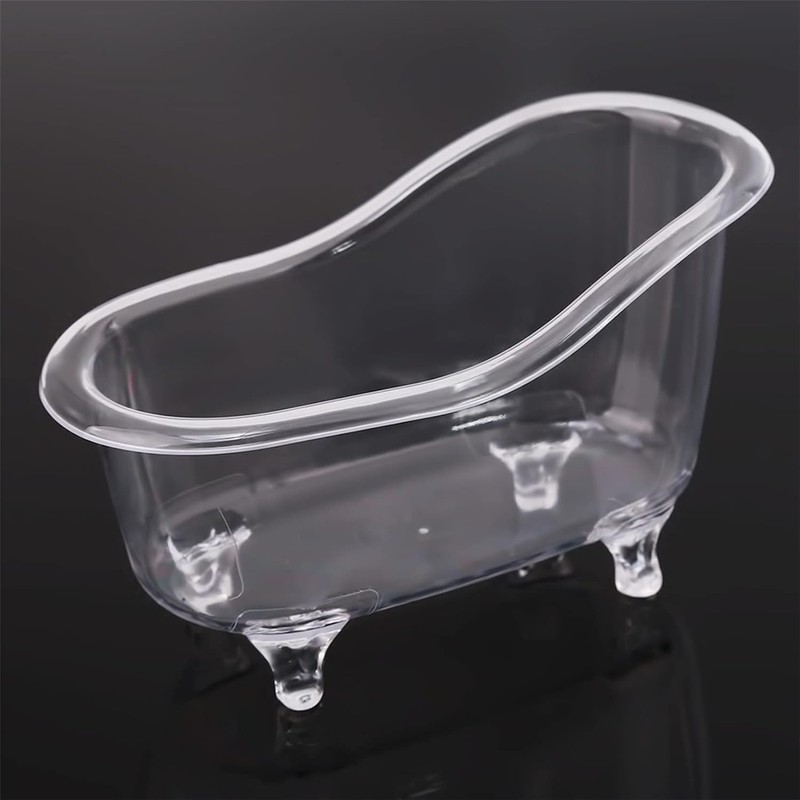 Clear Mini Bathtub Sundries Storage Box Jewelry Storage Box Makeup