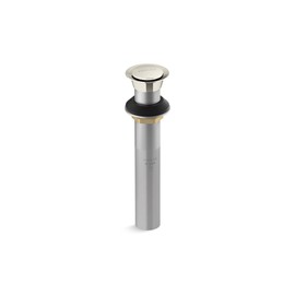 Kohler K-33151-SN Bathroom sink clicker drain without overflow, Vibrant Polished Nickel