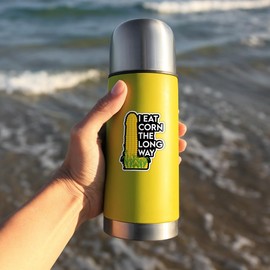 ULTRAVUTT I Eat Corn The Long Way Sticker, I'm Not Gay But My B*tthole is Sticker Funny Inappropriate, Gay Gift for Men Decoration for Car Accessories for Truck Vehicle Luggage Window