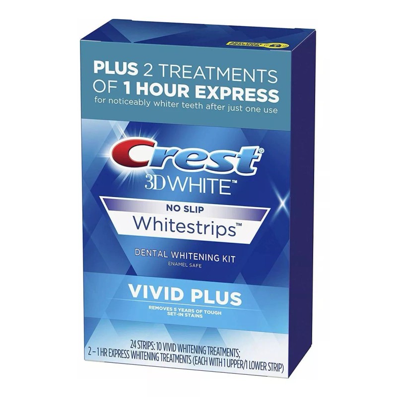 Cresta 3d Whitestrips Vivid Dientes Plus Kit De Blanqueamien