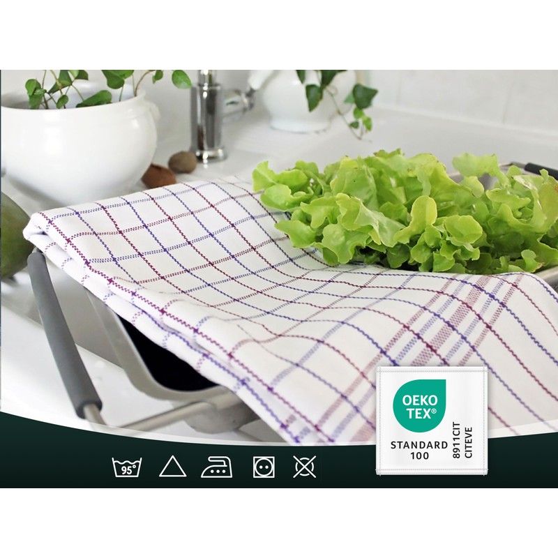 ZOLLNER Set of 5 Tea Towels 65 x 70 cm
