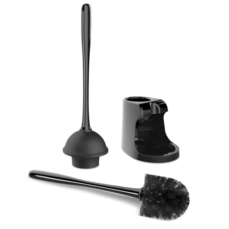 MR.SIGA Toilet Plunger and Bowl Brush Combo for Bathroom Cleaning,