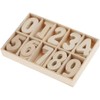 POFET Mixed Wooden 0-9 Numbers Unpainted DIY Decorations Kids Early