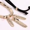 Kansha Ichiba Genuine Gold Feather Pipe Necklace