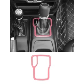 Savadicar Pink Interior Accessories - Shifter Base Bezel Trim for 2018-Present Jeep Wrangler JL JLU 4XE & Gladiator JT - Solid Color Interior Decor Upgrade Option, 1-Piece