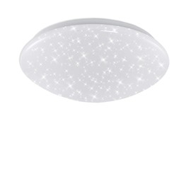 BRILONER Leuchten LED Ceiling Light with Star Decoration, IP44, 12 Watt, 1,200 Lumen, 4,000 Kelvin, White, Diameter 28 cm