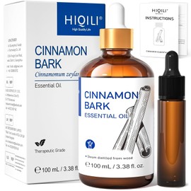 HIQILI Hiqili Aceite Esencial De Canela Para Spary, Difusor, Jardín Y Cocina - 100% Puro Natural - Interior Y Exterior, 3.38 Fl Oz