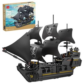 TYCOLE Pirate Ship Building Block Sets,MOC Black Pearl Ship Toy Set,921Pcs Pirate Boat Model Compatible with Legos,Creative Birthday Gift for Adults & Boys Ages 8-12,Ideal for Home Office Decor