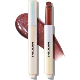 Sheglam Rellenador De Labios Shimmer Lip Gloss, Brillo Labial (Sepia Kiss, 2.3 g)