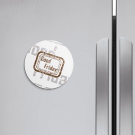 Unbranded Good Friday Grunge Festival | 4'' X 4'' Round Decorative Magnet