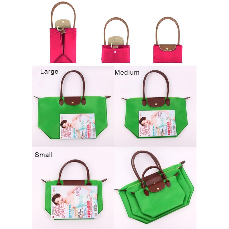 Blostirno Women's Tote Bag, Nylon, Foldable, Handbag, Waterproof, For Work,