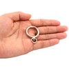 BIKICOCO Spring Gate Ring with Swivel Loop O-Ring Clasp Push