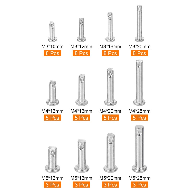 sourcing map 64Pcs M3 / M4 / M5 12 Sizes