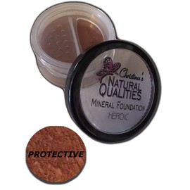 Christina's Natural Qualities Mineral Dark Powder Foundation With Botanicals For Women of Color - Protective