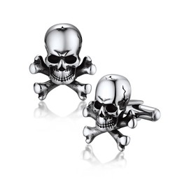 Bandmax Cufflinks Men's Stainless Steel Cufflink Cufflinks for Men Viking Cufflinks Shirt Shmuck for Shirt Wedding, Silver, Not applicable