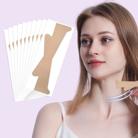 Neck Lifting Tapes, 10pcs Neck Wrinkle Bands Invisible Anti-Wrinkle Neck Lift Stickers for Instant Neck Skin Lifting (Comfy Skin Tone Fabric)
