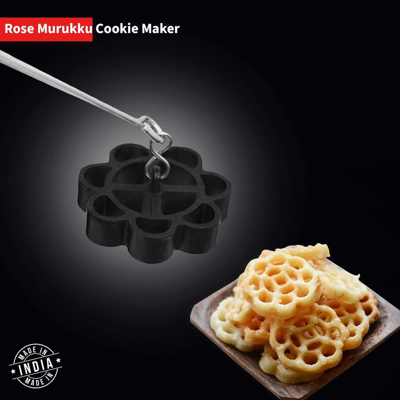 FLORA AND CO Stainless Steel Non Stick Rose Murukku Cookie