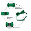 Enlision Boys Bow Tie Green Pre Tied Emerald Silk Toddler