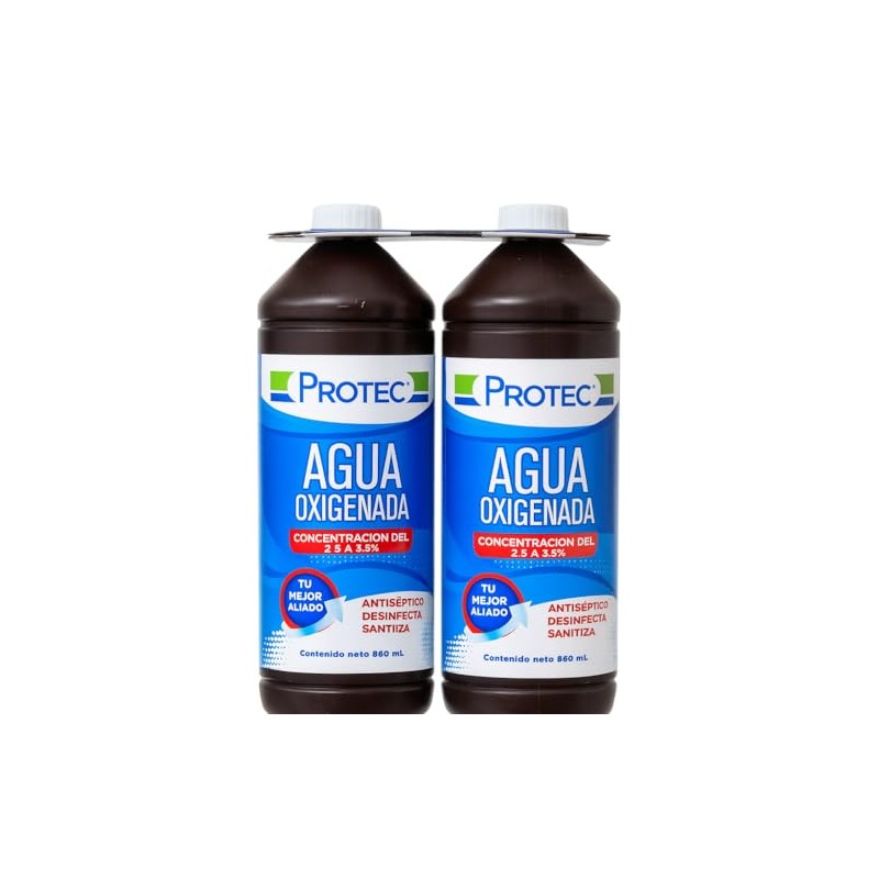 Agua Oxigenada Protec 960ml (2 Piezas) | Peróxido de Hidrógeno